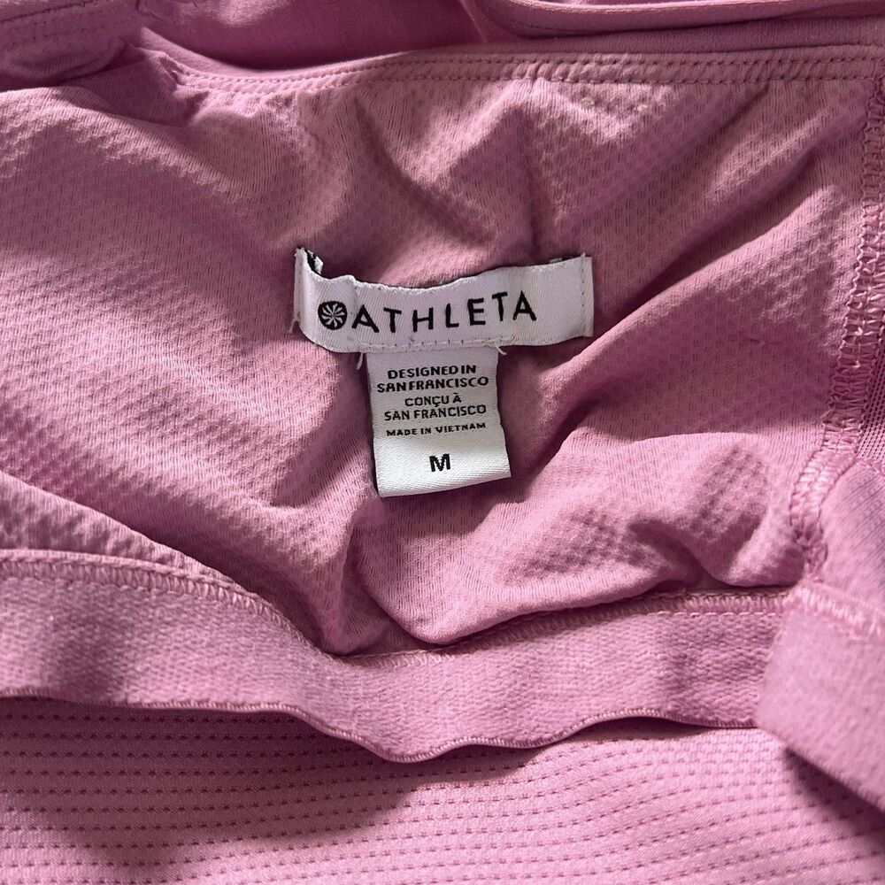 Athleta Elation V-Neck Hybrid Athletic Midi Dress in Pink Womens M 601546 - Picture 5 of 6
